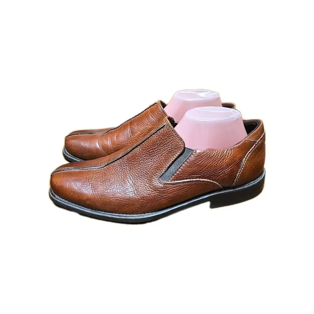 Johnston & Murphy Macomb Brown Sheepskin Leather Business Dress Shoes Mens 11.5M